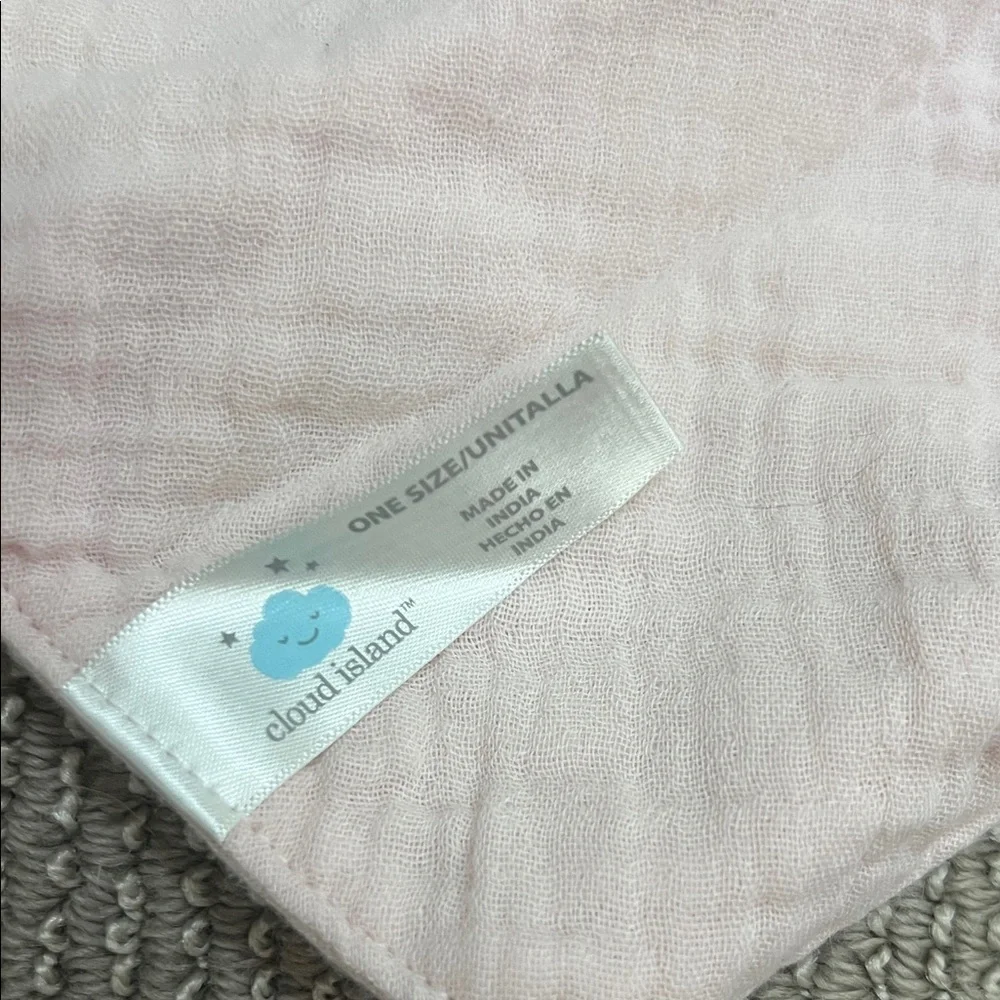 Cloud Island Soft Pink Baby Bib